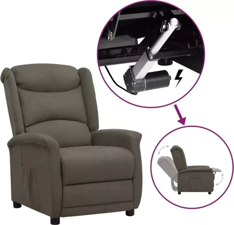 ForYou Prolenta Premium Sta-opstoel verstelbaar microvezelstof donkergrijs