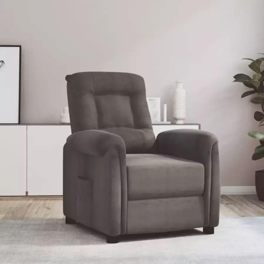 ForYou Prolenta Premium Sta-opstoel verstelbaar microvezelstof donkergrijs