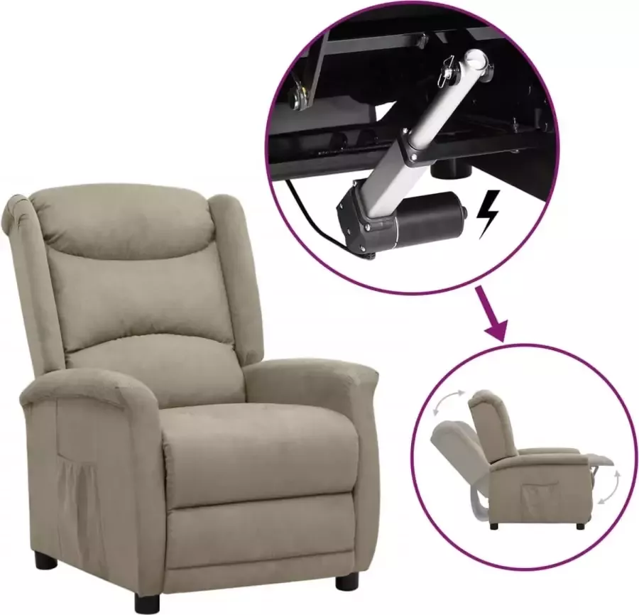 ForYou Prolenta Premium Sta-opstoel verstelbaar microvezelstof lichtgrijs