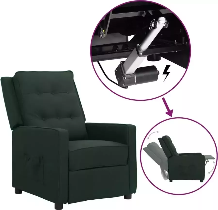 ForYou Prolenta Premium Sta-opstoel verstelbaar stof donkergroen