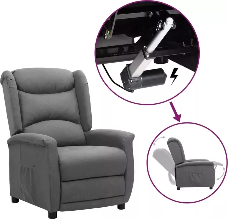 ForYou Prolenta Premium Sta-opstoel verstelbaar stof lichtgrijs