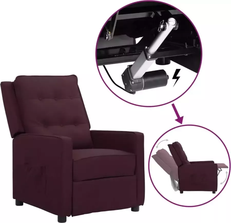 ForYou Prolenta Premium Sta-opstoel verstelbaar stof paars