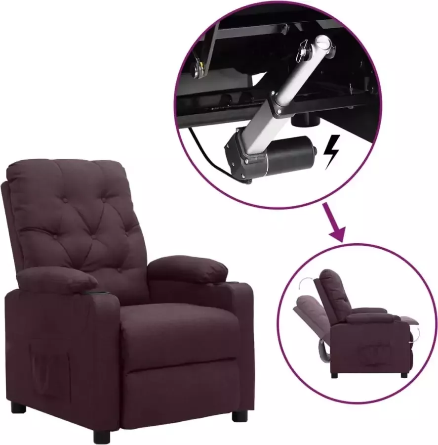 ForYou Prolenta Premium Sta-opstoel verstelbaar stof paars