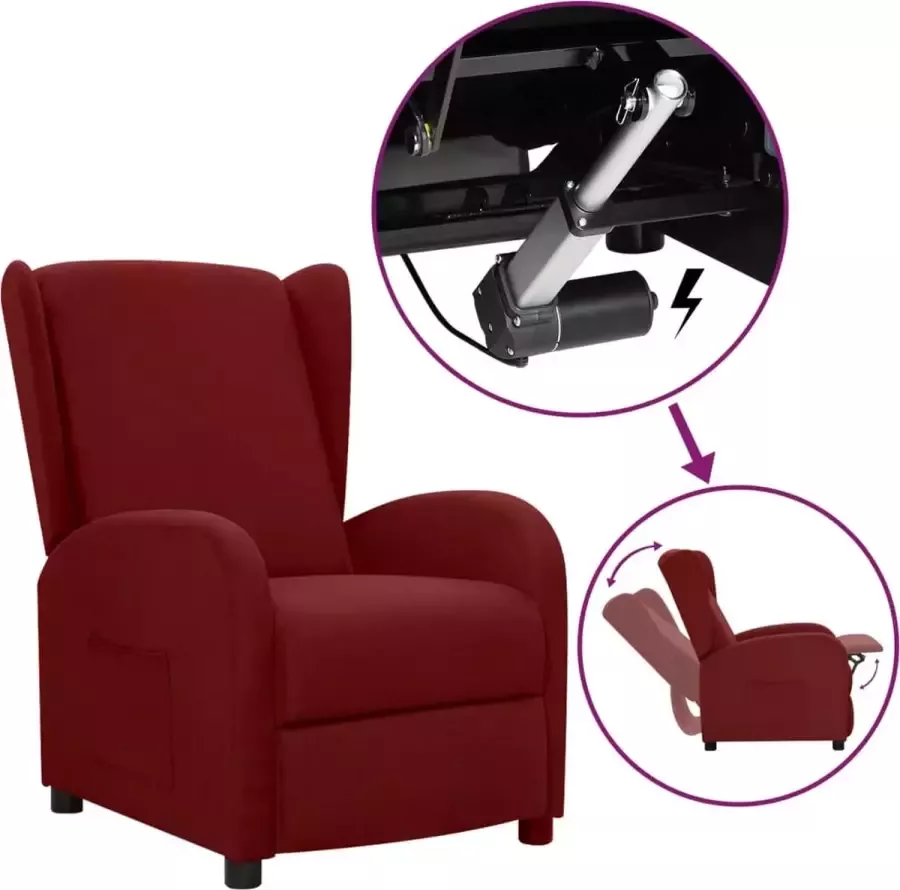 ForYou Prolenta Premium Sta-opstoel verstelbaar stof wijnrood