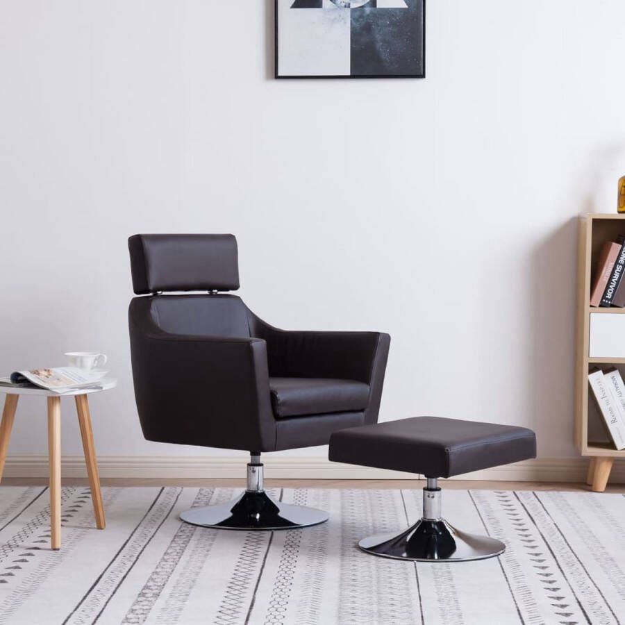 ForYou Prolenta Premium Televisiefauteuil kunstleer bruin- Fauteuil Fauteuils met armleuning Hoes stretch Relax Design