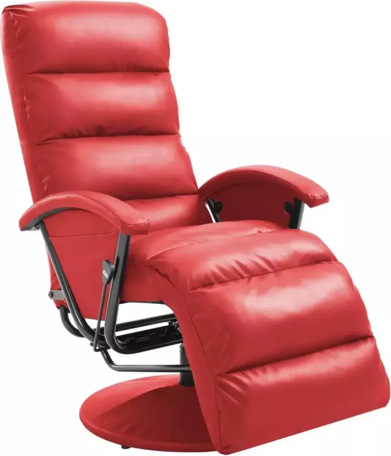 ForYou Prolenta Premium Televisiefauteuil kunstleer rood- Fauteuil Fauteuils met armleuning Hoes stretch Relax Design