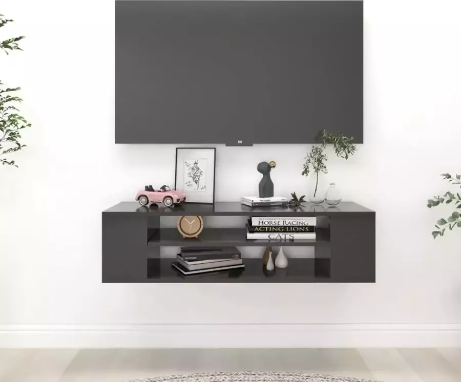 ForYou Prolenta Premium Tv-hangmeubel 100x30x26 5 cm spaanplaat grijs