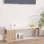 ForYou Prolenta Premium Tv-meubel 100x24x32 cm spaanplaat wit en sonoma eikenkleurig - Thumbnail 2