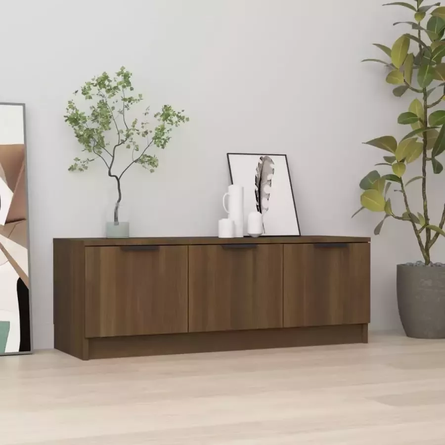 ForYou Prolenta Premium Tv-meubel 102x35x36 5 cm bewerkt hout bruineikenkleurig