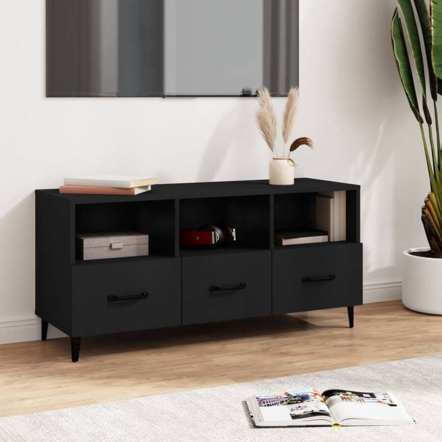 ForYou Prolenta Premium Tv-meubel 102x35x50 cm bewerkt hout zwart