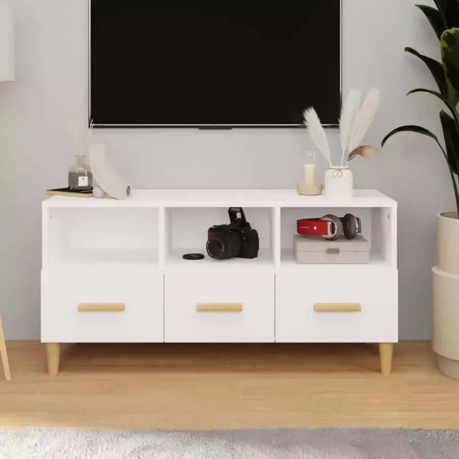 ForYou Prolenta Premium Tv-meubel 102x36x50 cm bewerkt hout wit