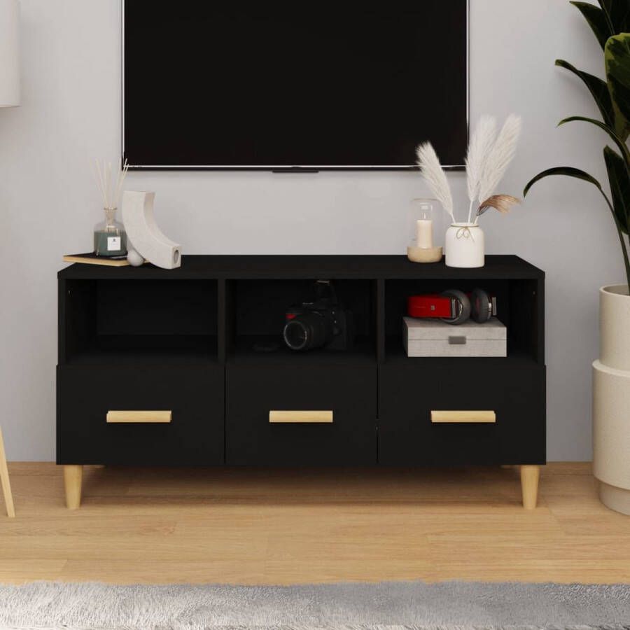 ForYou Prolenta Premium Tv-meubel 102x36x50 cm bewerkt hout zwart