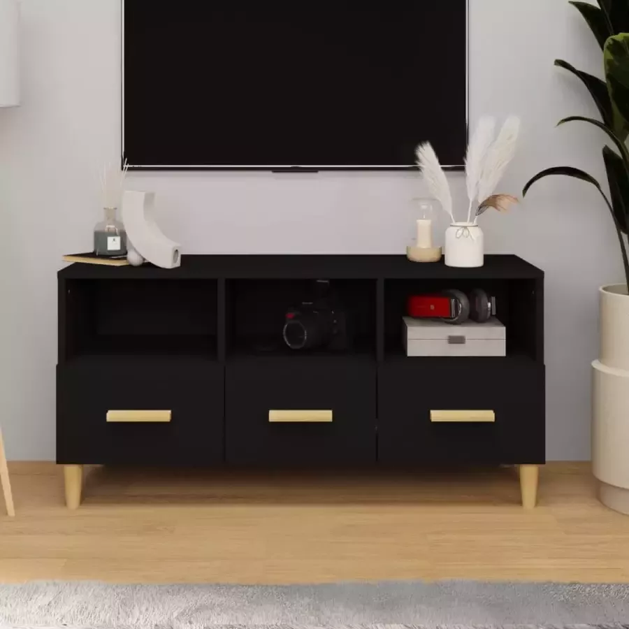 ForYou Prolenta Premium Tv-meubel 102x36x50 cm bewerkt hout zwart