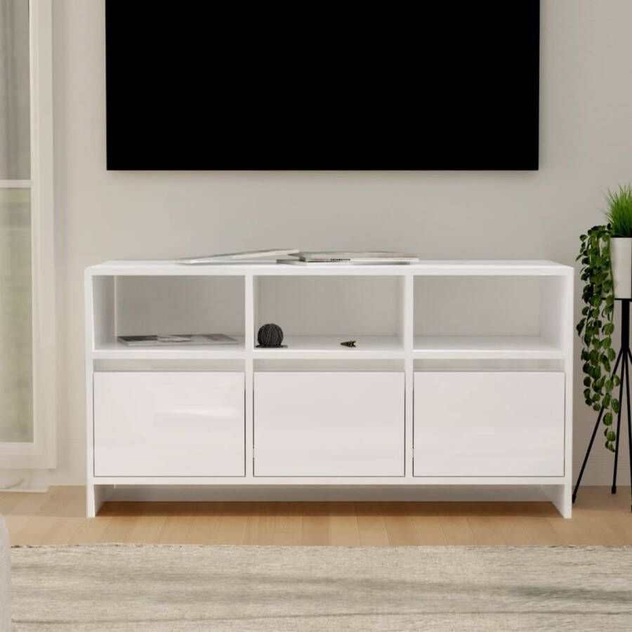 ForYou Prolenta Premium Tv-meubel 102x37 5x52 5 cm spaanplaat hoogglans wit