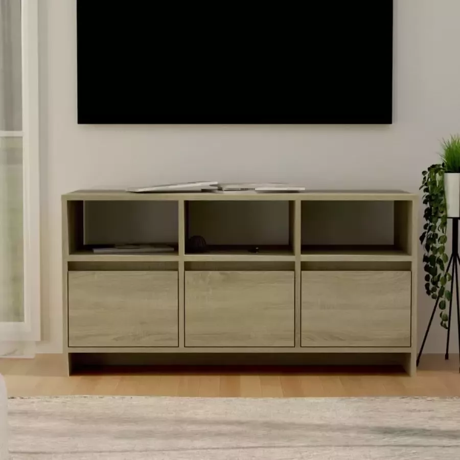 ForYou Prolenta Premium Tv-meubel 102x37 5x52 5 cm spaanplaat sonoma eikenkleurig