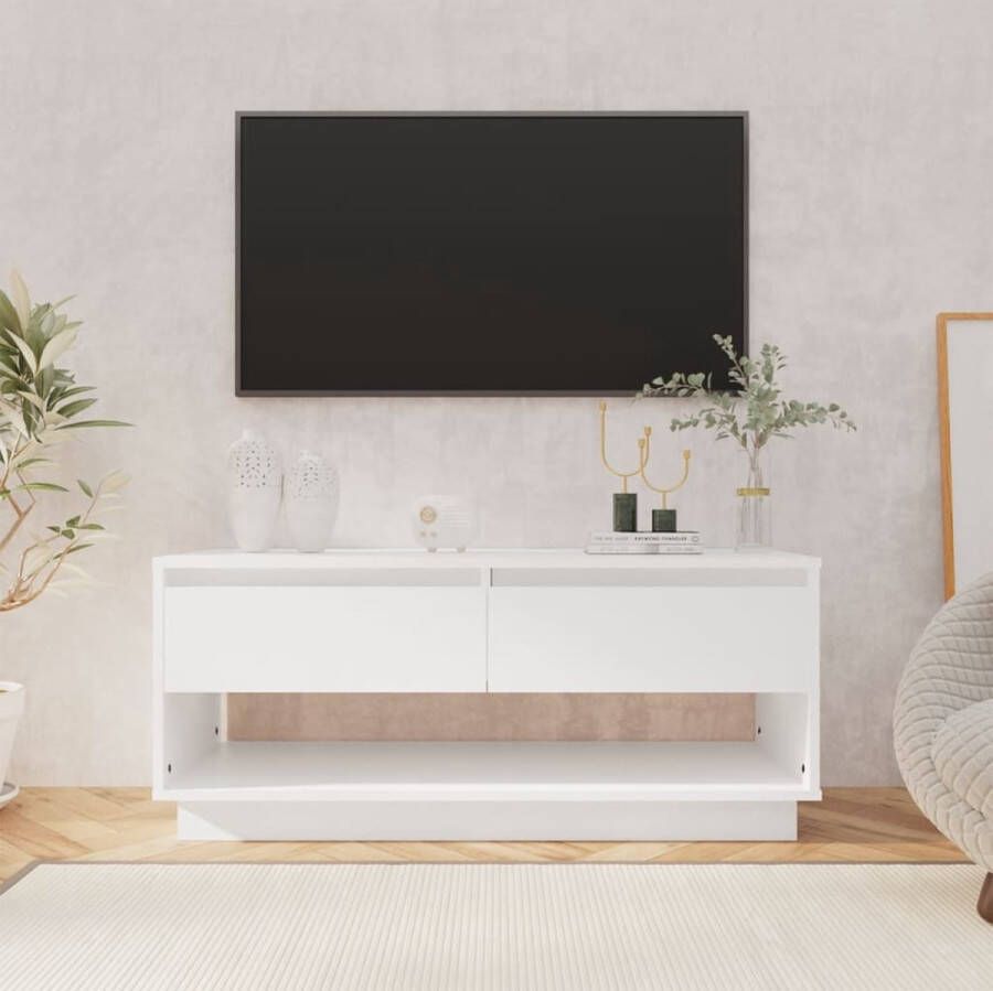 ForYou Prolenta Premium Tv-meubel 102x41x44 cm bewerkt hout wit