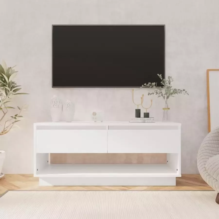 ForYou Prolenta Premium Tv-meubel 102x41x44 cm bewerkt hout wit