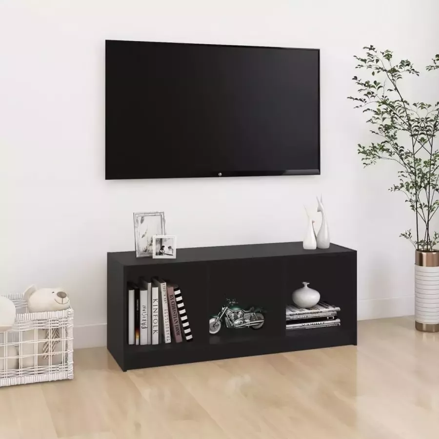 ForYou Prolenta Premium Tv-meubel 104x33x41 cm massief grenenhout zwart