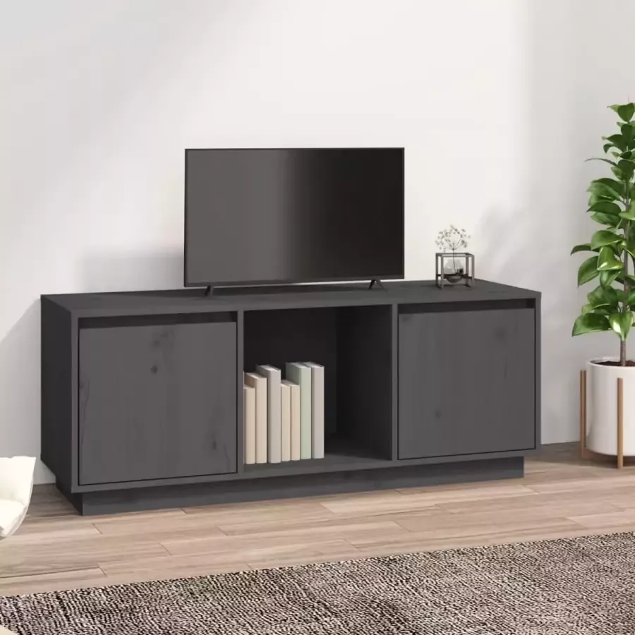 ForYou Prolenta Premium Tv-meubel 110 5x35x44 cm massief grenenhout grijs