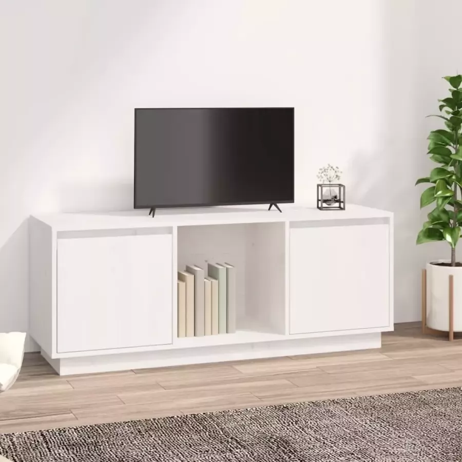ForYou Prolenta Premium Tv-meubel 110 5x35x44 cm massief grenenhout wit