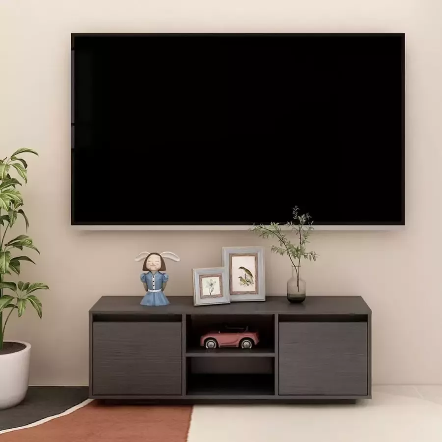 ForYou Prolenta Premium Tv-meubel 110x30x40 cm massief grenenhout grijs