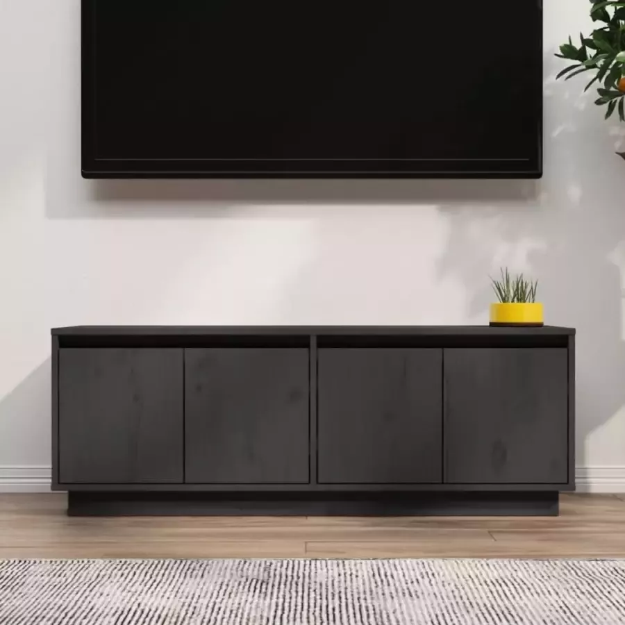 ForYou Prolenta Premium Tv-meubel 110x34x40 cm massief grenenhout grijs