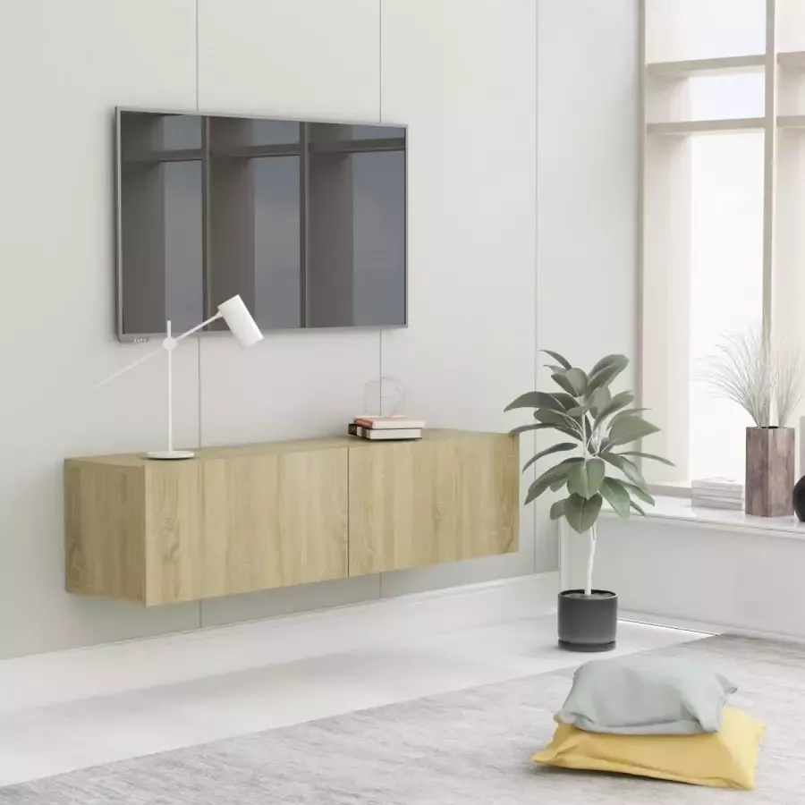ForYou Prolenta Premium Tv-meubel 120x30x30 cm bewerkt hout sonoma eikenkleurig