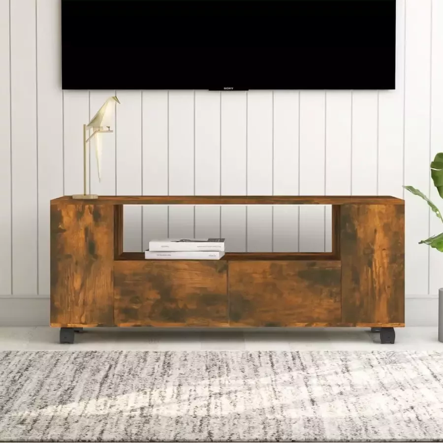 ForYou Prolenta Premium Tv-meubel 120x35x43 cm bewerkt hout gerookt eikenkleurig