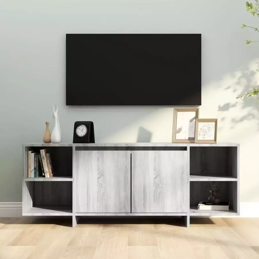 ForYou Prolenta Premium Tv-meubel 130x35x50 cm spaanplaat grijs sonoma eikenkleurig
