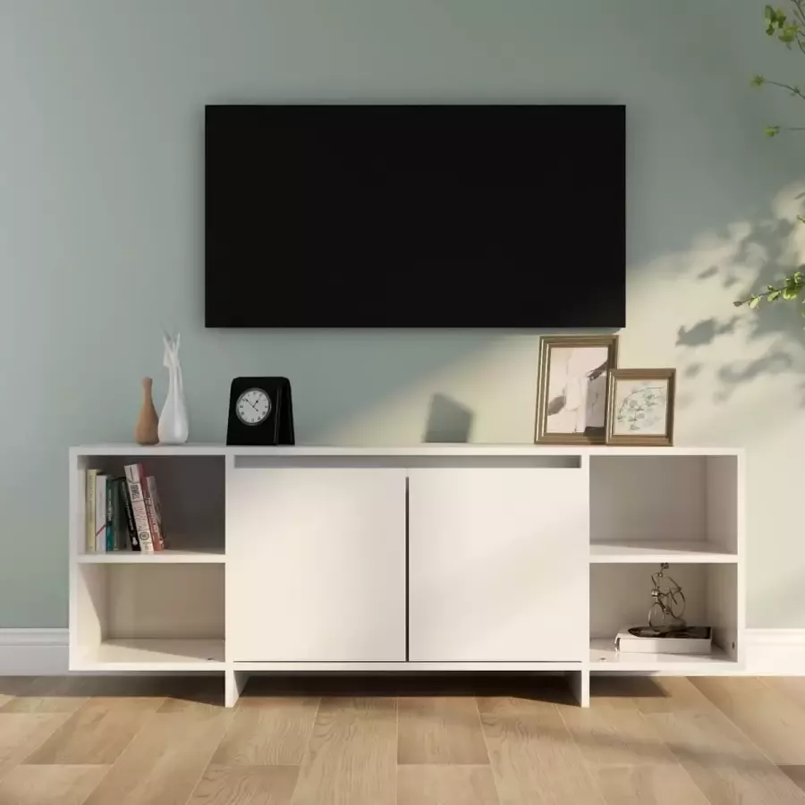 ForYou Prolenta Premium Tv-meubel 130x35x50 cm spaanplaat hoogglans wit