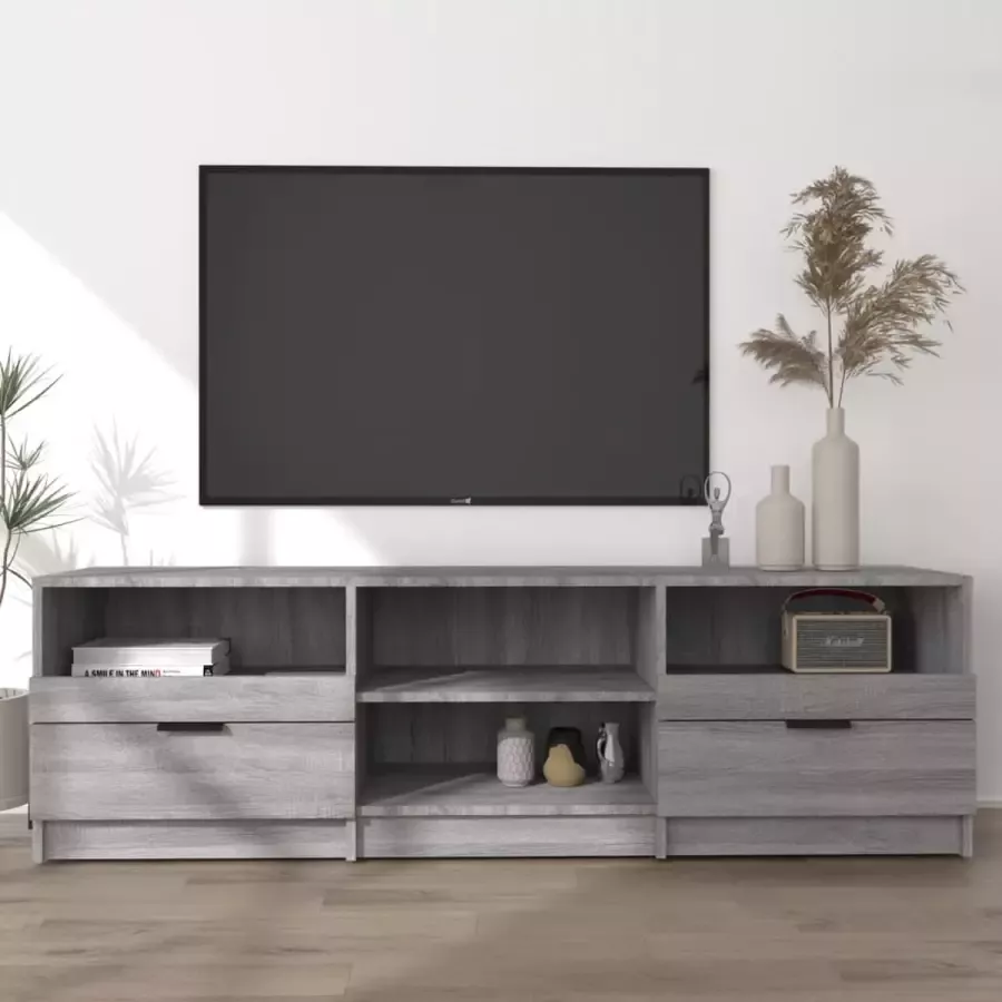 ForYou Prolenta Premium Tv-meubel 150x33 5x45 cm bewerkt hout grijs sonoma eikenkleurig
