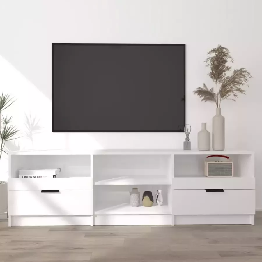 ForYou Prolenta Premium Tv-meubel 150x33 5x45 cm bewerkt hout hoogglans wit