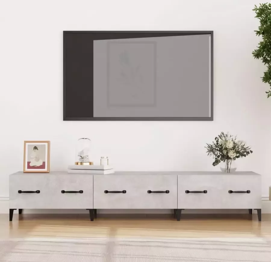 ForYou Prolenta Premium Tv-meubel 150x34 5x30 cm bewerkt hout betongrijs