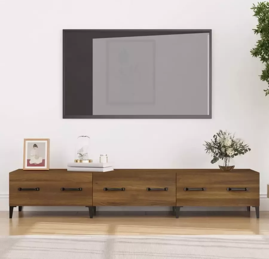ForYou Prolenta Premium Tv-meubel 150x34 5x30 cm bewerkt hout bruineikenkleurig