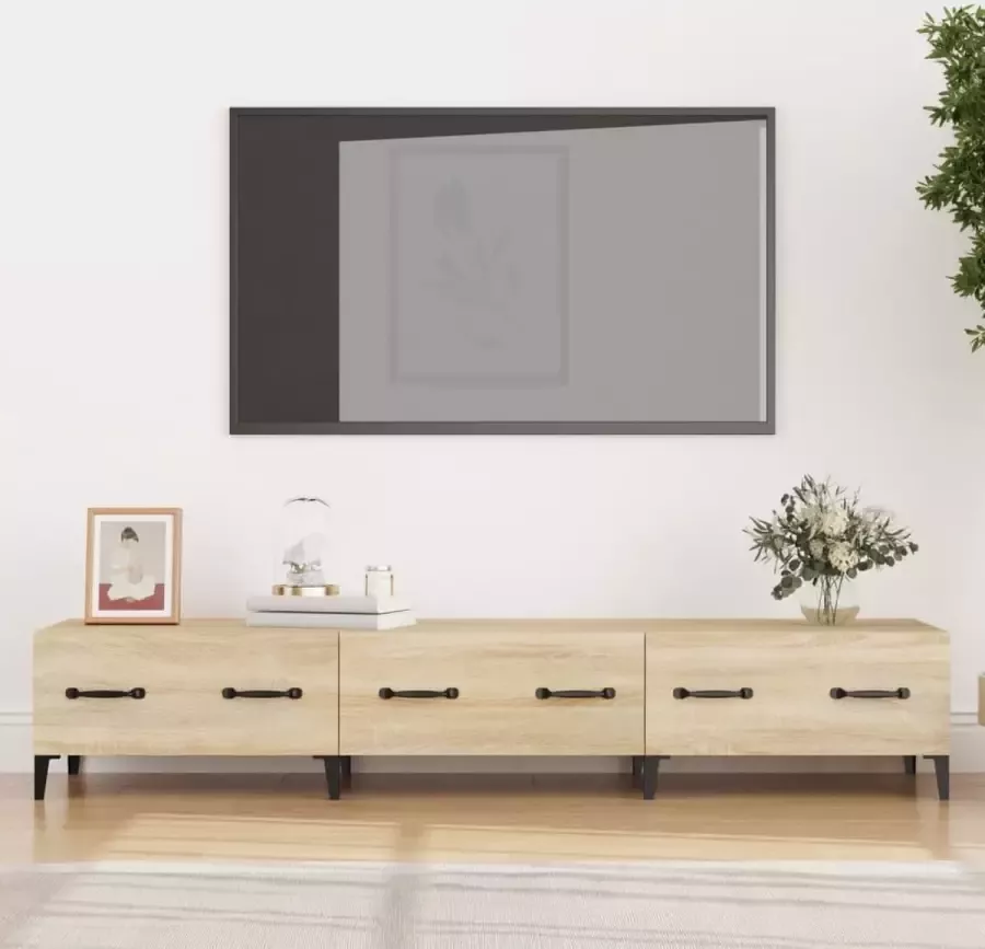 ForYou Prolenta Premium Tv-meubel 150x34 5x30 cm bewerkt hout sonoma eikenkleurig