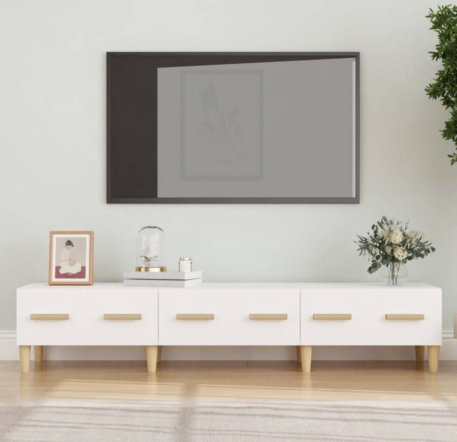 ForYou Prolenta Premium Tv-meubel 150x34 5x30 cm bewerkt hout wit