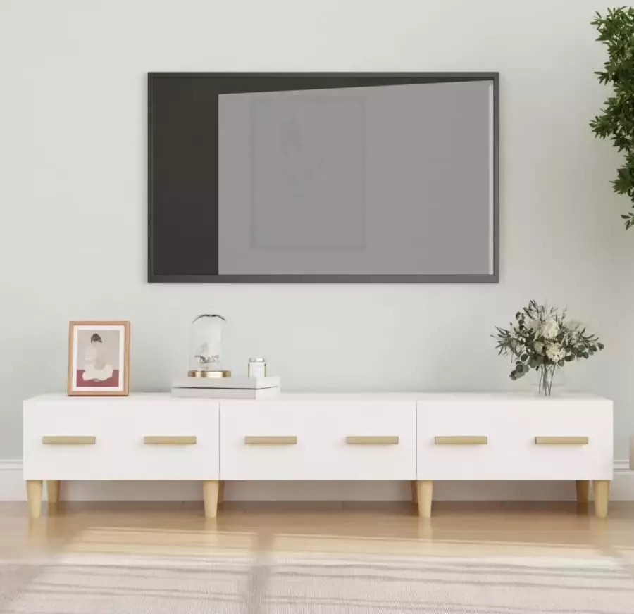 ForYou Prolenta Premium Tv-meubel 150x34 5x30 cm bewerkt hout wit