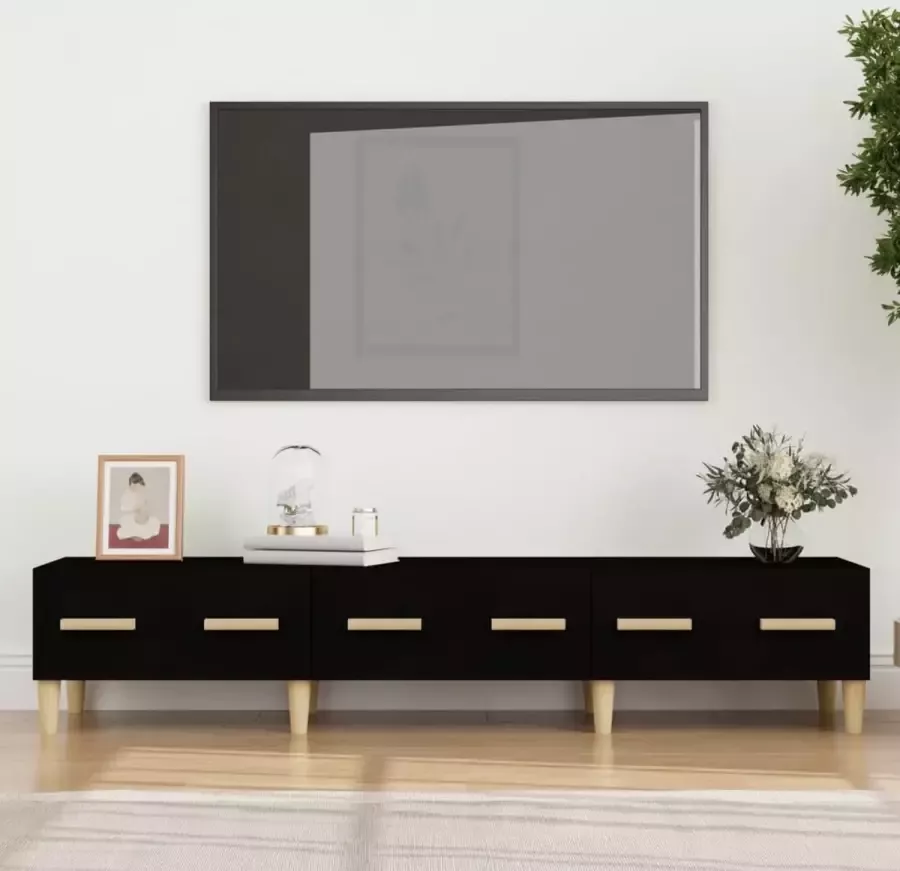 ForYou Prolenta Premium Tv-meubel 150x34 5x30 cm bewerkt hout zwart
