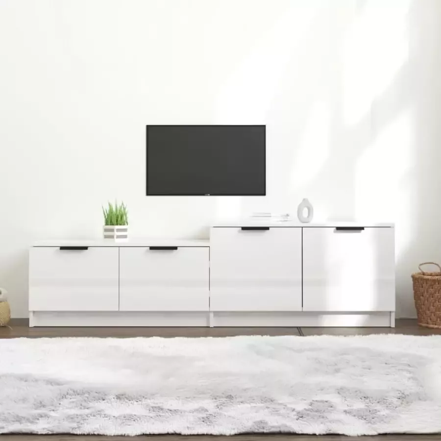 ForYou Prolenta Premium Tv-meubel 158 5x36x45 cm bewerkt hout hoogglans wit