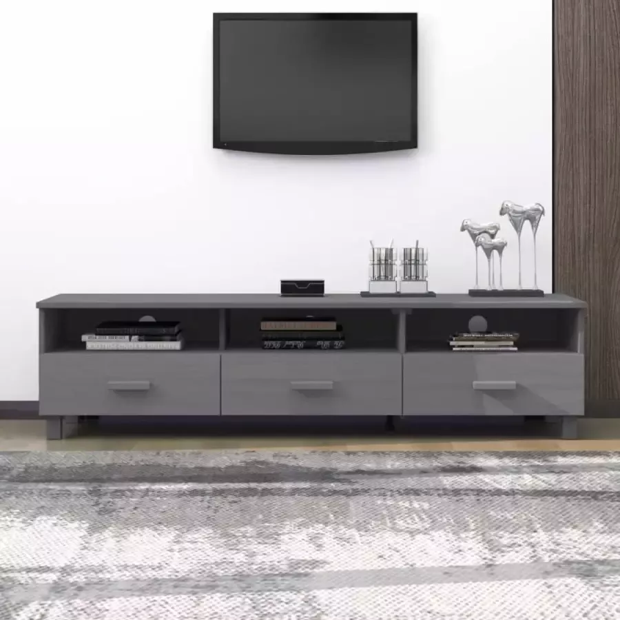 ForYou Prolenta Premium Tv-meubel 158x40x40 cm massief grenenhout donkergrijs