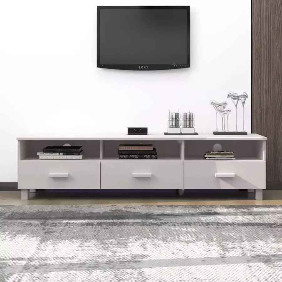 ForYou Prolenta Premium Tv-meubel 158x40x40 cm massief grenenhout wit