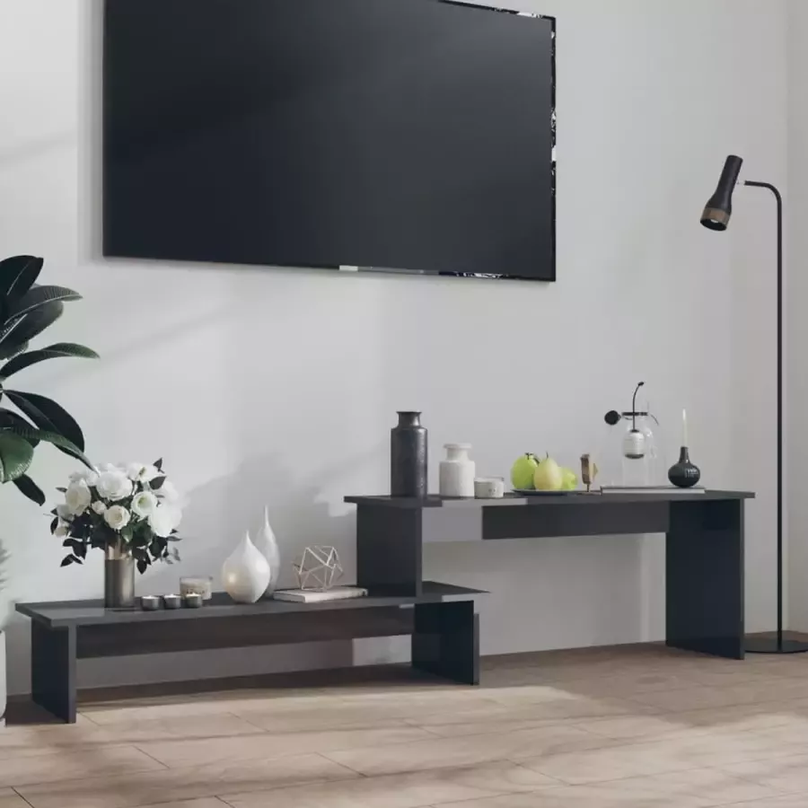 ForYou Prolenta Premium Tv-meubel 180x30x43 cm spaanplaat hoogglans grijs