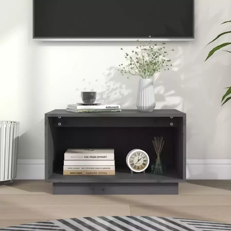 ForYou Prolenta Premium Tv-meubel 60x35x35 cm massief grenenhout grijs