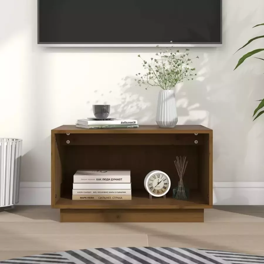 ForYou Prolenta Premium Tv-meubel 60x35x35 cm massief grenenhout honingbruin