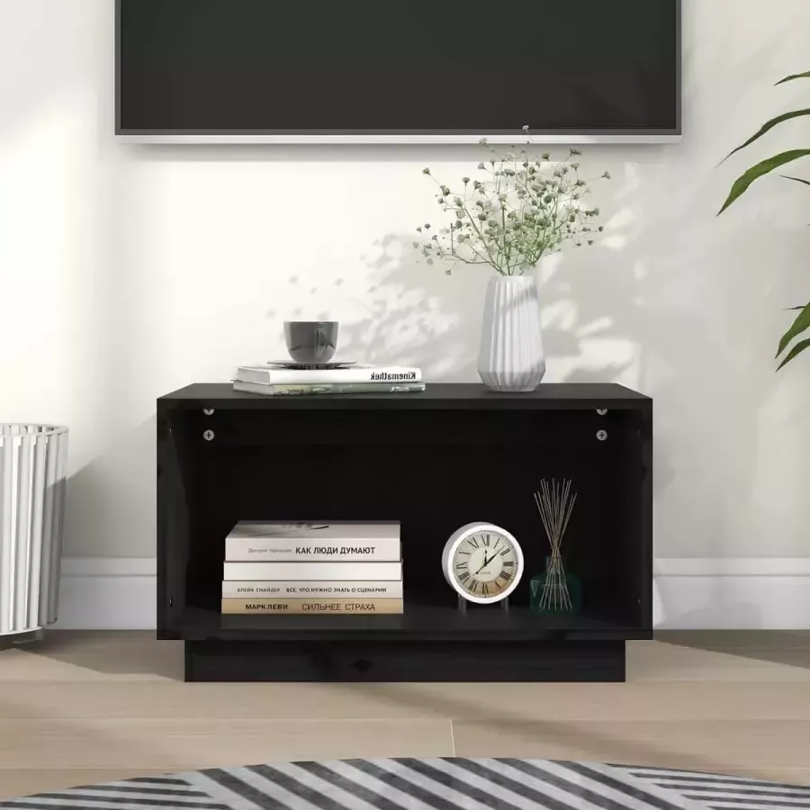 ForYou Prolenta Premium Tv-meubel 60x35x35 cm massief grenenhout zwart