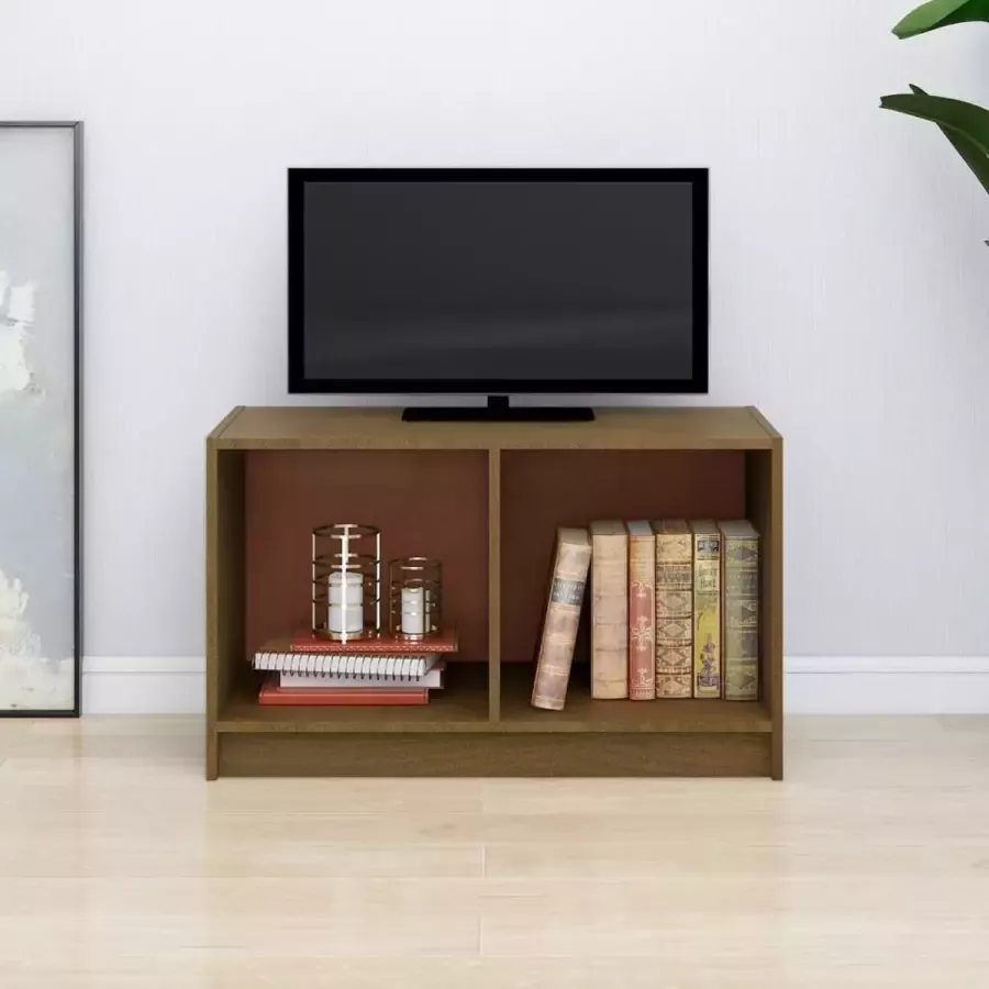 ForYou Prolenta Premium Tv-meubel 70x33x42 cm massief grenenhout honingbruin