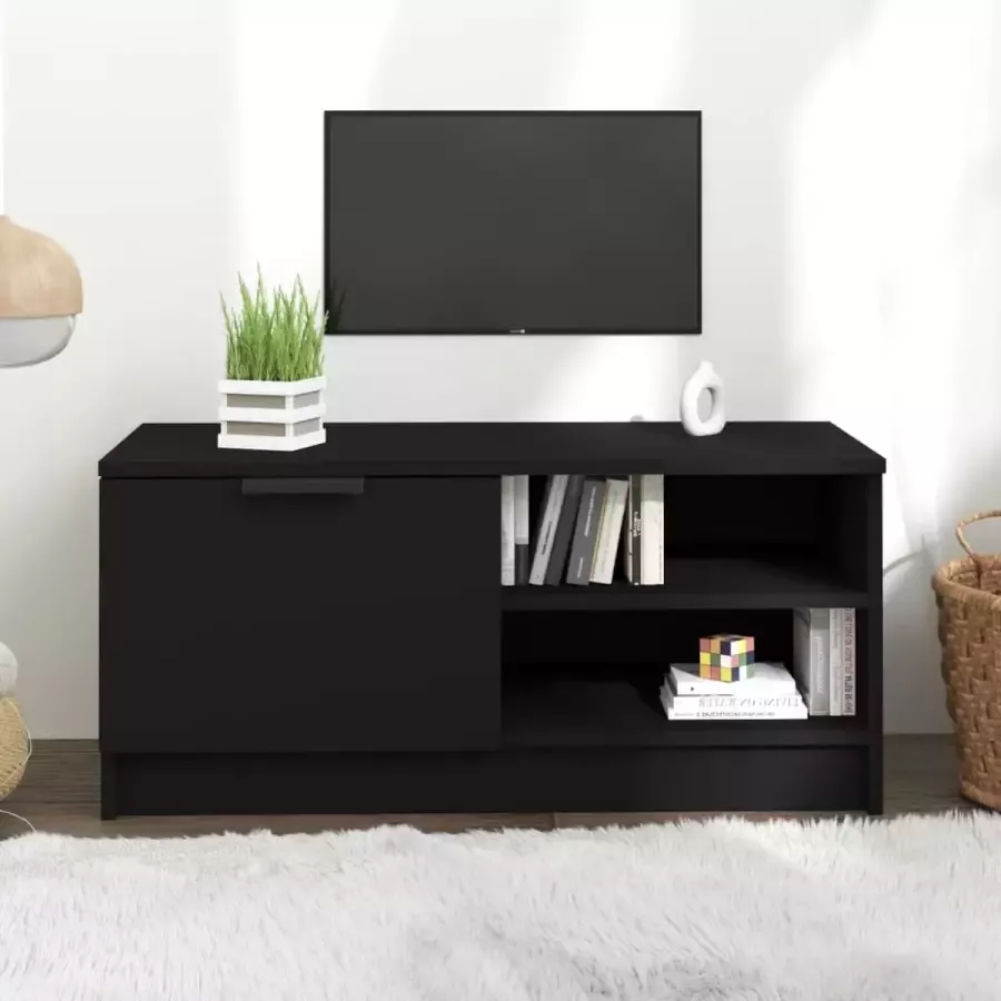 ForYou Prolenta Premium Tv-meubel 80x35x36 5 cm bewerkt hout zwart
