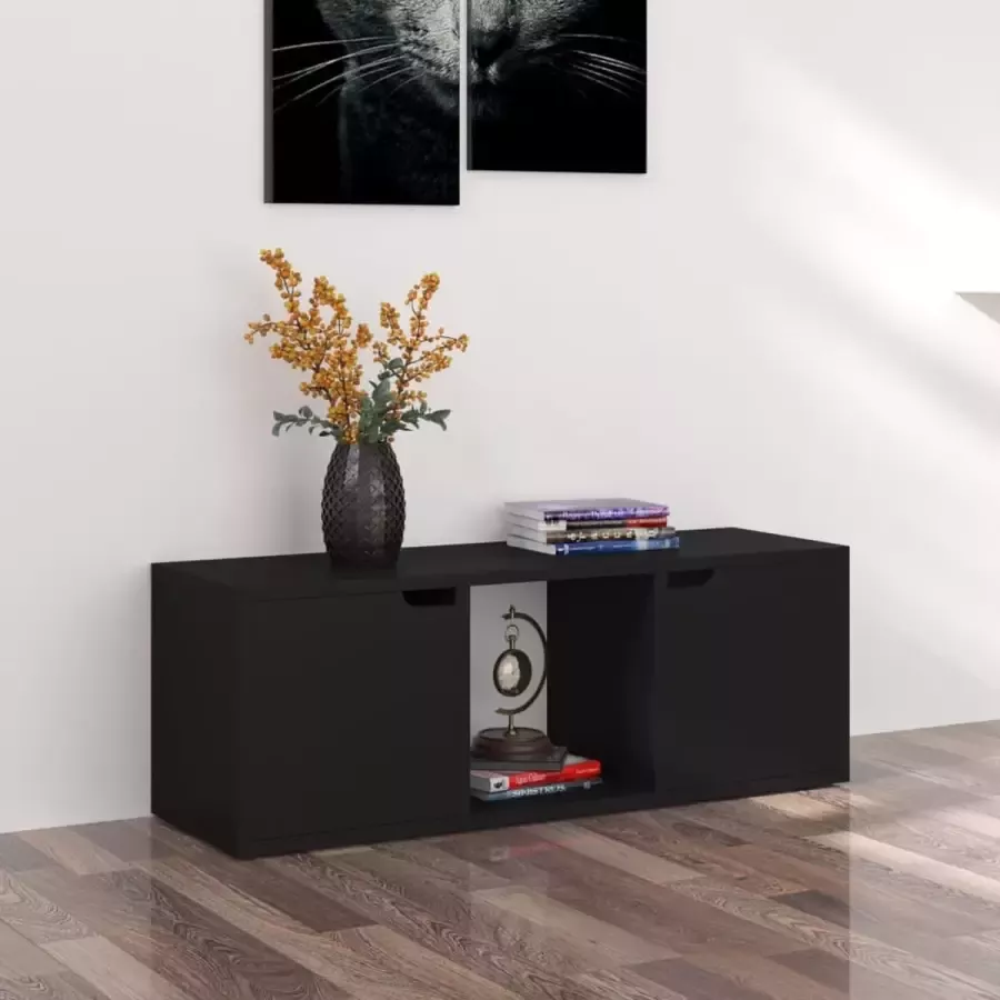 ForYou Prolenta Premium Tv-meubel 88 5x27 5x30 5 cm spaanplaat zwart