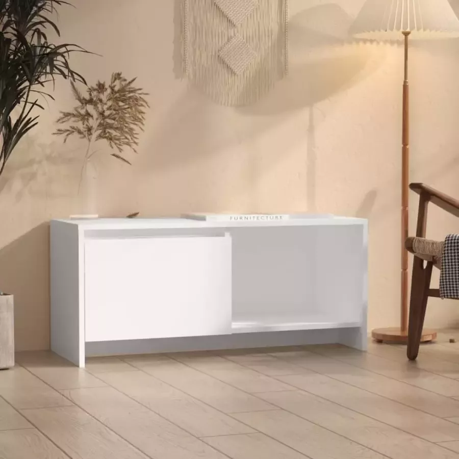 ForYou Prolenta Premium Tv-meubel 90x35x40 cm bewerkt hout wit