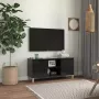 ForYou Prolenta Premium Tv-meubel met houten poten 103 5x35x50 cm hoogglans zwart - Thumbnail 1